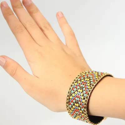 Produktbild von Luxus Armband Bunt Kette Edler Modeschmuck mit Magnetverschluss
