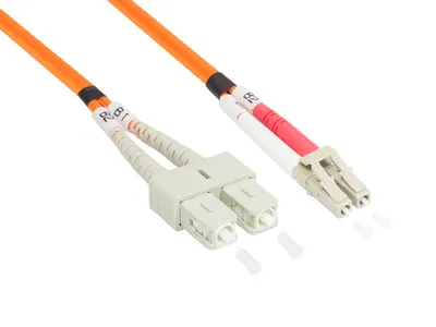 Produktbild von Patchkabel LWL Duplex OM2 (Multimode, 50/125) LC/SC, 0,5m, Good Connections®