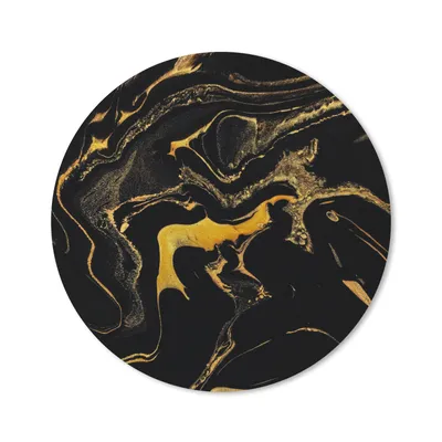 Produktbild von MuchoWow® Mauspad Mousepad Muster - Gold - Schwarz 40x40 cm - Mousepads - Maus Mat - Pad - Mausunterlage - Schreibtisch Accessoires