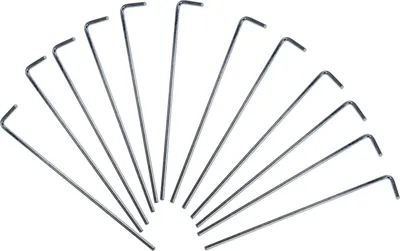 Produktbild von 12 Zeltheringe Stahl verzinkt mit Haken Stahlheringe Heringe Set