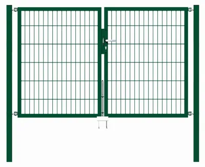 Image de Alberts 648077 Double porte Flexo avec accessoires, vert, largeur 200 cm, hauteur 120 cm