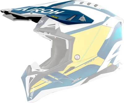 Produktbild von Airoh Aviator 3 Saber Helm Visier Matt Weiß Blau