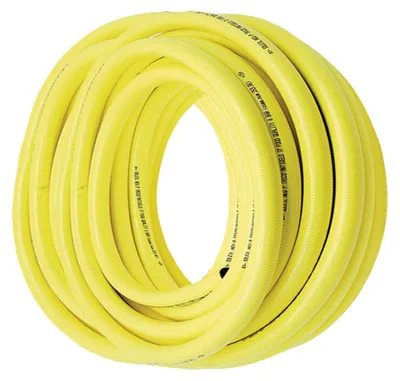 Imagen del producto de Manguera de jardín de PVC, color amarillo, 1 pulgada (25 mm), 100 metros