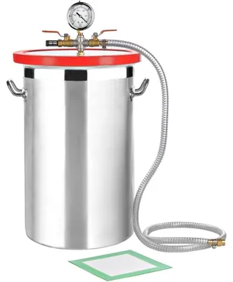 Produktbild von Mucola Vakuumkammer Entgasungskammer Silber280x450mm SilberVakuumbehälter Harzfalle Vakuum Chamber - 27,7L