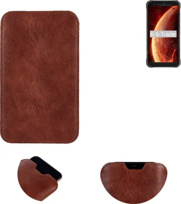 Produktbild von K-S-Trade Schutzhülle Handyhülle kompatibel mit Blackview BV4900 Handytasche Kunstleder Sleeve in braun