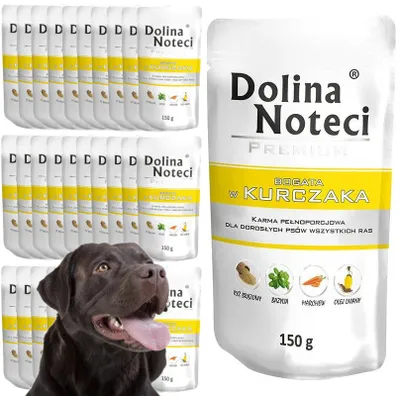 Zdjęcie produktu dla Mokra Karma Dla Psa Dolina Noteci Premium Bogata W Kurczaka Saszetka 30x150g