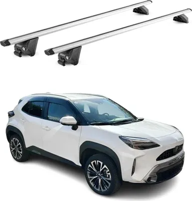 Produktbild von Dachträger Grundtäger für Toyota Yaris Cross 2020-2025 100kg Alu Silber 2tlg ABE
