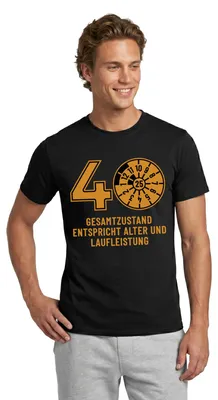 Produktbild von Spreadshirt 40. Geburtstag | Design Männer T-Shirt, XXL, Schwarz