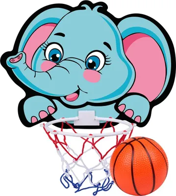 Produktbild von Basketball-Backboard 40x30cm mit Elefantenball