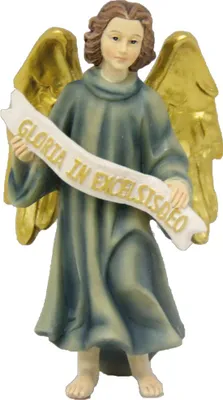 Produktbild von FADEDA Verkündigungsengel / Höhe:9 cm / handbemalt / detailgetreue Krippen Figuren - Weihnachten Tisch Dekoration Krippe Zubehör