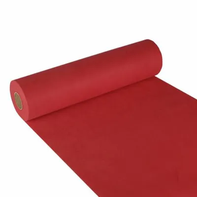 Produktbild von Papstar Tischläufer, stoffähnlich, Vlies "soft selection" 24 m x 40 cm rot auf Rolle, 4 Rollen