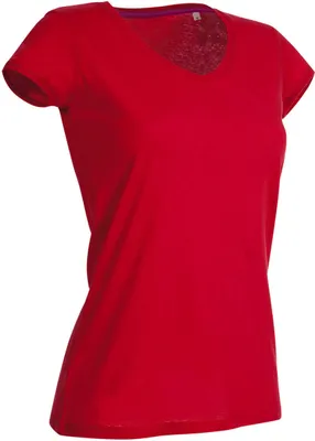 Produktbild von Stedman ST9130 | Women V-Neck Megan Damen T-Shirt - Farbe: Crimson Red - Größe: XL