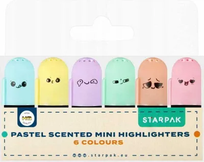 Produktbild von Mini-Duft-Pastell-Textmarker für Büro und Schule, 6 Stück