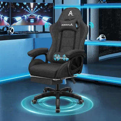 Produktbild von Gaming-Stuhl - Bürostuhl - Gaming-Stuhl - Drehstuhl - Werkstuhl - Ergonomisches Design - Massagefunktion für die Lendenwirbelsäule