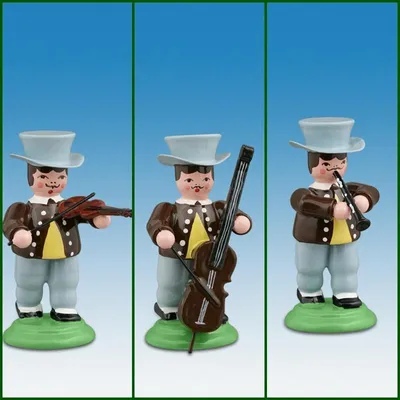 Produktbild von Holzfiguren Biedermeiermusikanten 3tlg. Höhe 7cm NEU