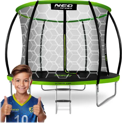 Produktbild von 8ft/252cm profiliertes Gartentrampolin mit Innennetz Neo-Sport