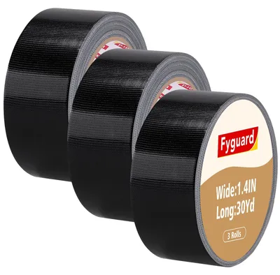 Immagine prodotto di Nastro in tessuto - 28 m x 36 mm - 3 rotoli - Nero