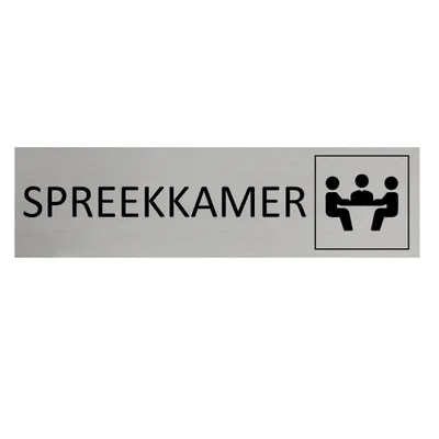 Produktbild von CombiCraft Aluminium Türschild mit Spreekkamer  165x45mm