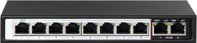 Produktbild von Extralink Ceres 8 Portowy Switch Poe 48V 10/100Mb 802.3Af 15,4W Na Port