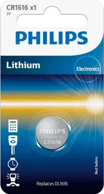 Produktbild von Philips CR1616/00B Lithium 3,0 V Knopfzellenbatterie 1 Stck