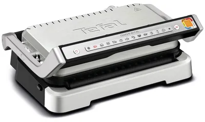 Produktbild von Tefal OptiGrill 2in1 XL GC782D, Edelstahl, Rechteckig, Tasten, Drehregler, Rost, 800 cm², 2 Zone(n)