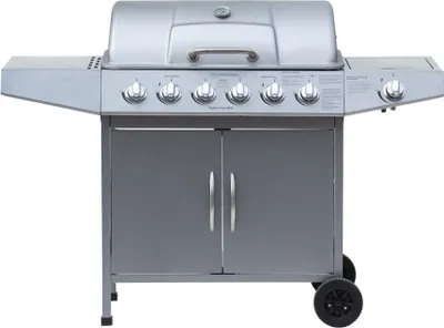 Produktbild von El Fuego Gasgrill / Grillwagen Dayton 6+1 silber Grillfläche 69x35cm