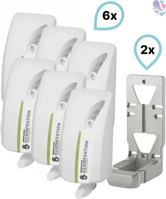 Produktbild von SET: Haut- & Händedesinfektion 6x 1-Liter, 12.000 Anwendungen + 2x Lavela Spender - PRODUKTSET