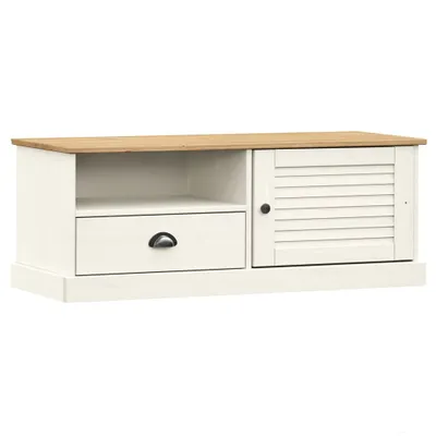 Produktbild von vidaXL TV-Schrank VIGO Weiß 106x40x40 cm Massivholz Kiefer