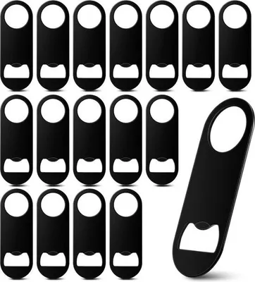 Produktbild von Famanu Flaschenöffner 18 Stück - Schwarz, Edelstahl, 8 cm