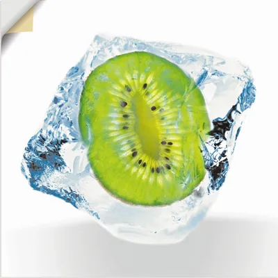 Produktbild von ARTland Wandbild, selbstklebend Kiwi im Eiswürfel Größe: 30x30 cm