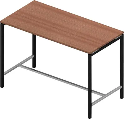 Produktbild von Quadrifoglio Stehtisch Creo nussbaum rechteckig, 4-Fuß-Gestell grau, 160,0 x 80,0 x 107,0 cm