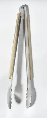 Produktbild von Jamie Oliver Grillzange XL - Extra lang - Grillwerkzeuge - Grillutensilien - 46 cm - Edelstahl und Akazienholz
