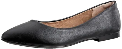Produktbild von Amazon Essentials Damen Ballerinas mit spitzem Zehenbereich, Schwarz Kunstleder, 35 EU