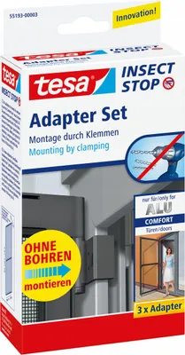 Produktbild von tesa Fliegengitter Adapter-Set für ALU-Türen anthrazit