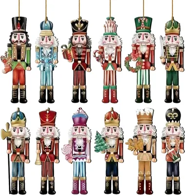 Produktbild von Weihnachtsschmuck Nussknacker, kleiner hölzerner Nussknacker-Soldat, Hängedekoration für den Weihnachtsbaum, Weihnachtsfeier