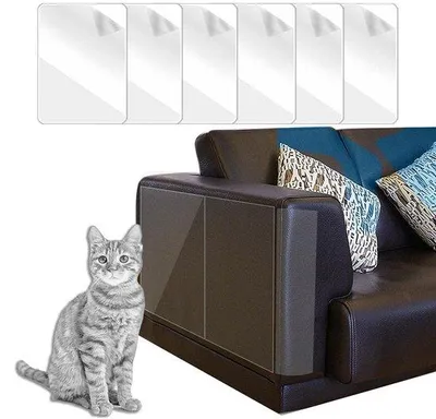Immagine prodotto di Protezioni antigraffio per lettini per gatti, trasparenti, 6 pezzi, per mobili e pareti