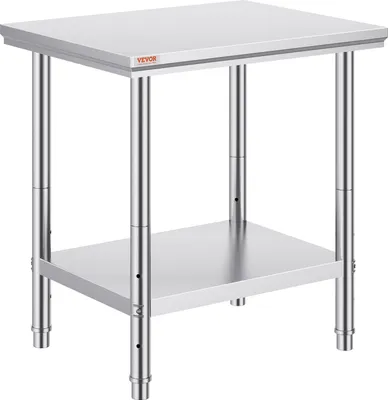 Zdjęcie produktu dla Stół Roboczy ze Stali Nierdzewnej – do Warsztatu i Gastronomii 60x76x80 cm