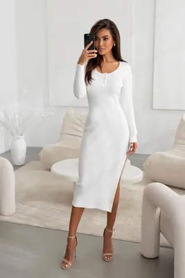 Produktbild von Ivon Midikleid für Frauen Omniive weiß L