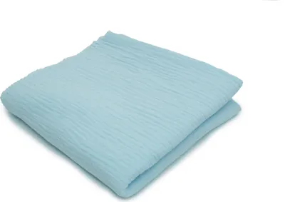 Obrázek produktu pro Bavlněná mušelínová tkanina Double Gauze, Double Gauze Light Blue 50 x 130 cm