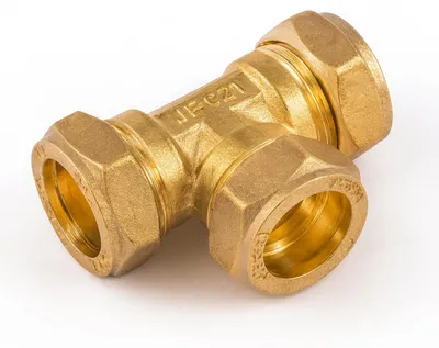 15mm Messing Kompressions-Gleich T-Stück für Kupferrohre
