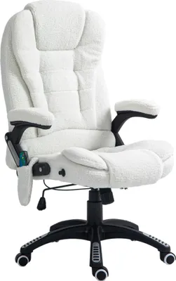 Produktbild von Bürosessel Massagefunktion Massagebürostuhl, Massagefunktion, höhenverstellbar, 67 x 74 x 107-116 cm, Weiß
