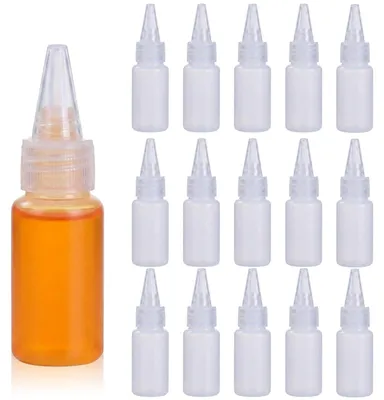 16 Squeeze-Flaschen 20 ml – kleine Plastikflaschen mit Deckel