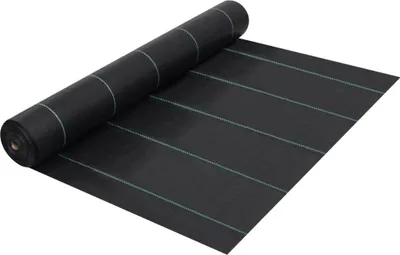 Image de vidaXL Film anti-herbe noir 2x25 m PP