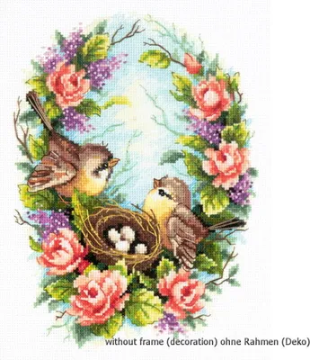 Produktbild von Magic Needle Zweigart Edition Kreuzstich Set "Familiennest", Zählmuster, 19x25cm