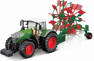 Produktbild von Bburago 18-31665 - Traktor - Fendt 1050 Vario mit Heuwender (10cm)