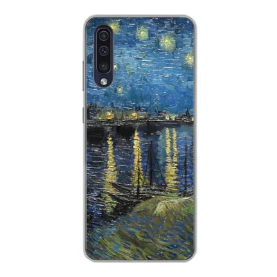 Produktbild von MuchoWow® Handyhülle Schutzhülle Hülle für Samsung Galaxy A30s Sternennacht über der Rhone - Van Gogh - Kunst Silikon Softcase Handy Hülle - Karteninhaber