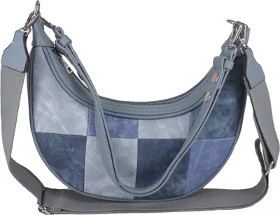 Produktbild von Geschwungene Schultertasche Umhängetasche Crossbody Kunstleder Im Jeans Look