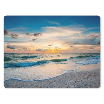 Produktbild von MuchoWow® Mauspad Mousepad Strand - Meer - Sonnenuntergang 23x19 cm - Mousepads - Maus Mat - Pad - Mausunterlage - Schreibtischunterlage - Mauspad