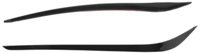 Image de Ensemble de pièces avant pour pare-chocs : déflecteurs d'air, spoiler avant en fibre de carbone, bas de pare-chocs noir brillant, compatible avec Mercedes CLA C117