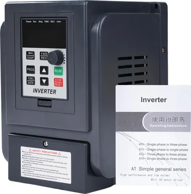 Image de entrée monophasée 220V vers sortie triphasée 380V Convertisseur de fréquence 2,2KW - VFD Régulateur de vitesse pour moteurs électriques, Faible bruit & Protection multiple